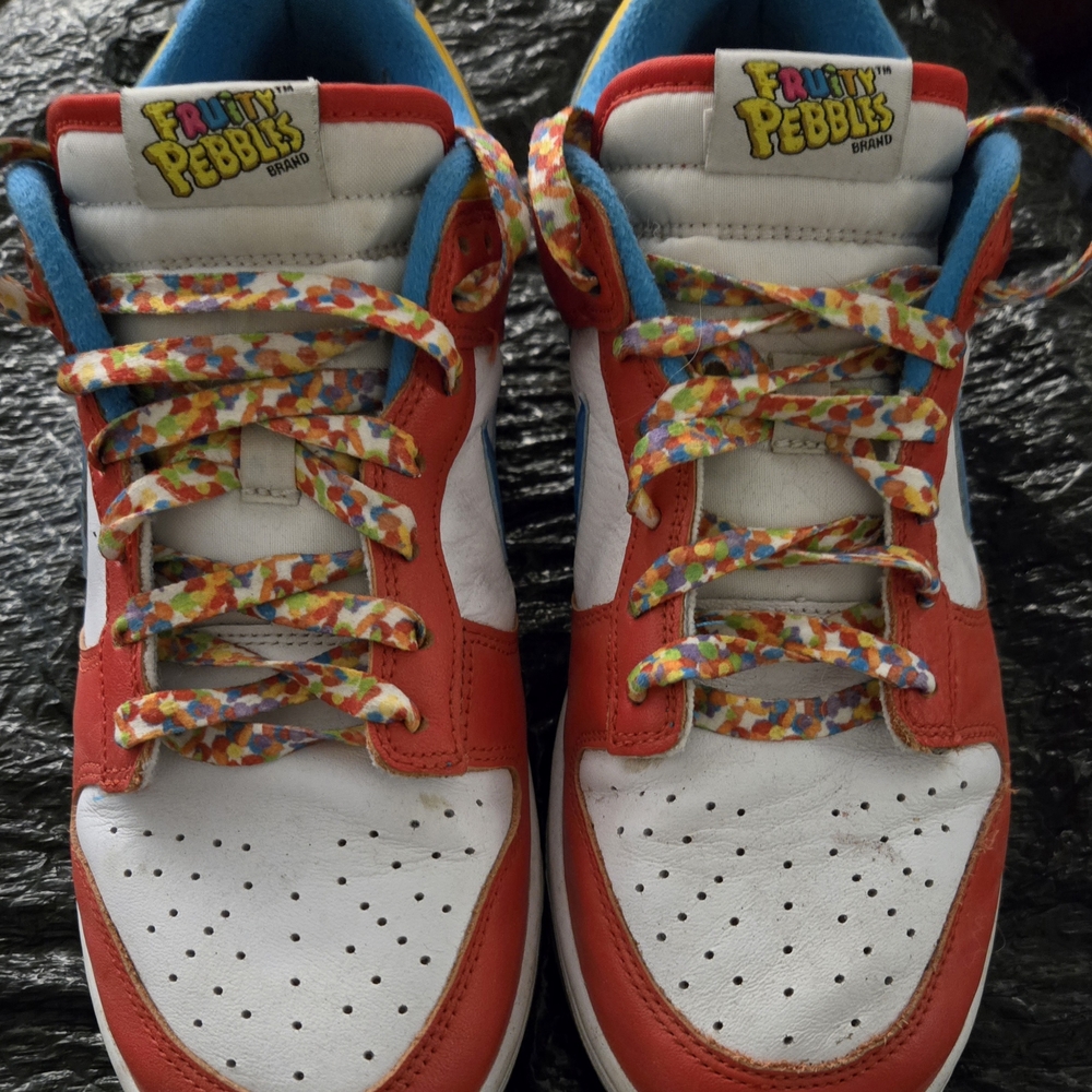 Nike Red and White Sneakers Classic Dunk Silhouette